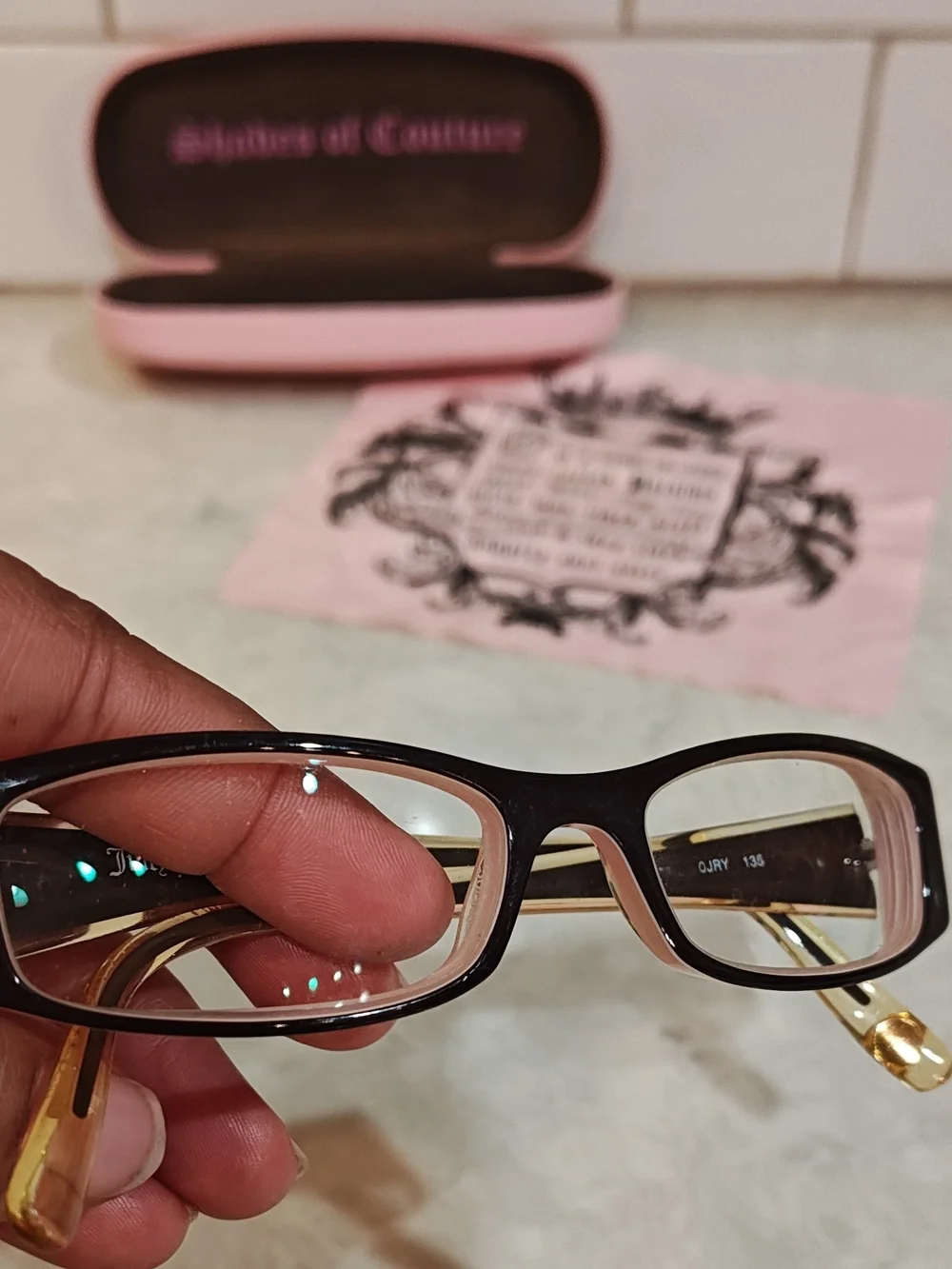 Used JUICY COUTURE Eyeglasses Frame Brown